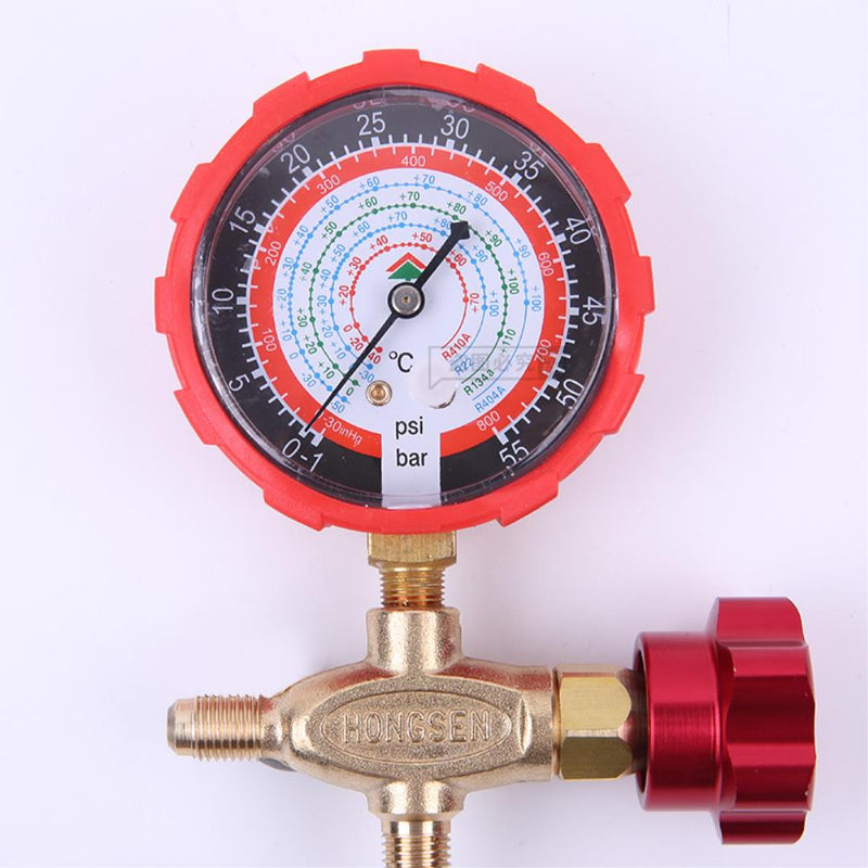 Pure Copper Refrigerant Pressure Gauge R134a/R410/R32/R22/R407C Air Conditioning and Fluoride Table Low/high Pressure