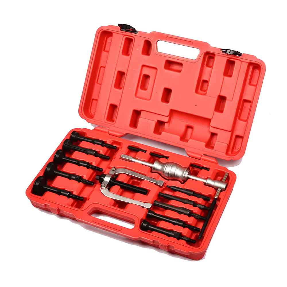 16pcs Blind Hole Pilot Internal Extractor/Remover Bearing Puller Set W/ Red Case