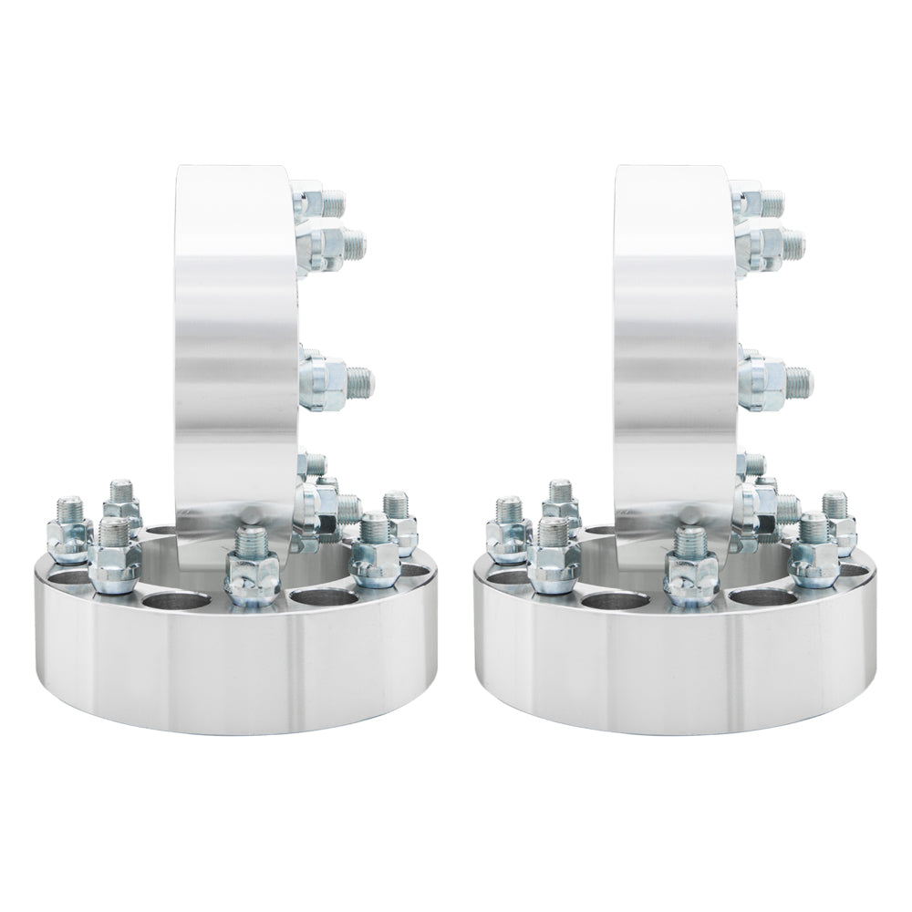 2pcs Professional Hub Centric Wheel Adapters for Dodge Ram 2500/3500 Ford F-250/F-350 Silver