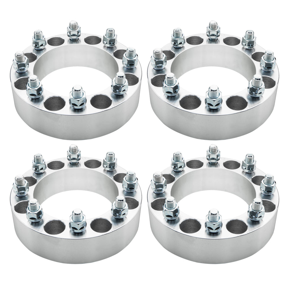 2pcs Professional Hub Centric Wheel Adapters for Dodge Ram 2500/3500 Ford F-250/F-350 Silver