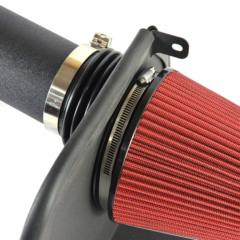 Intake Pipe with Black Wrinkle & Red Air Filter for 2005-2010 Dodge/Chrysler V8 5.7L/6.1L