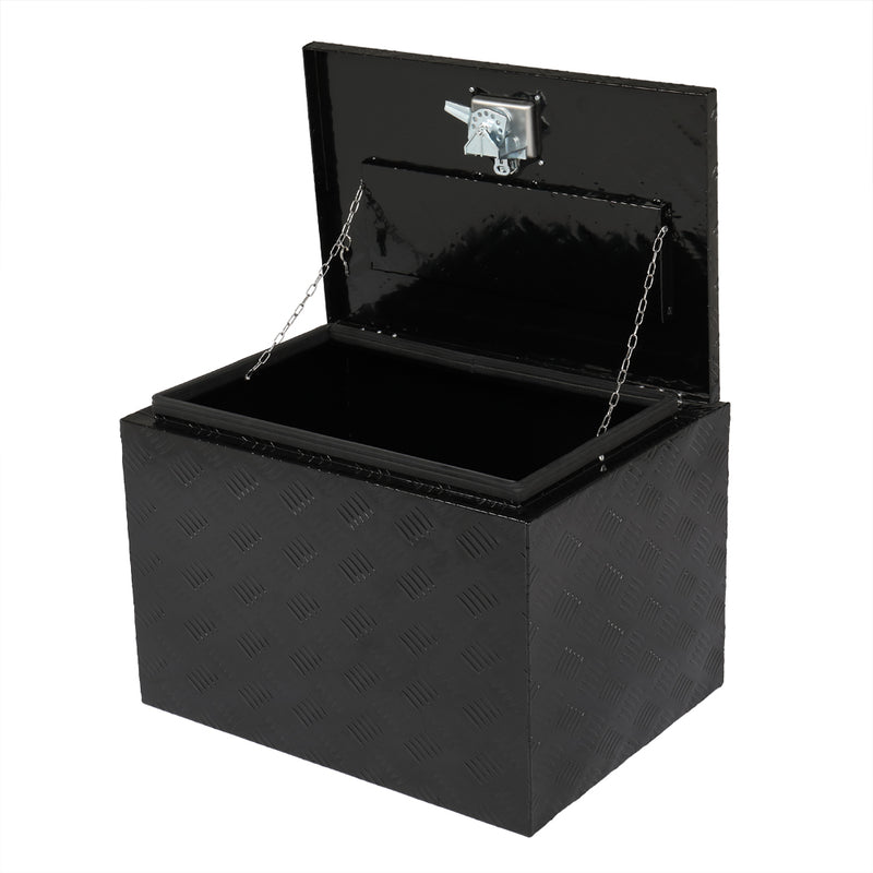 24 "Aluminum Five Pattern Toolbox Single Lock Black