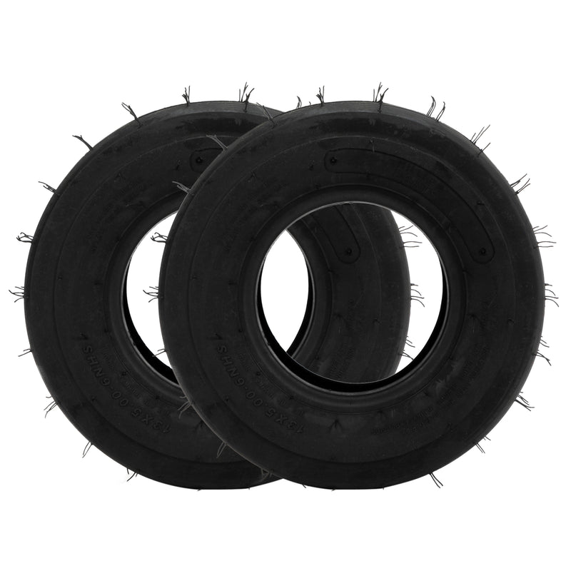 Set of 2 13x5.00-6 Rib Tires 4 ply Lawn Mower Garden Tractor 13-5.00-6 13x500x6