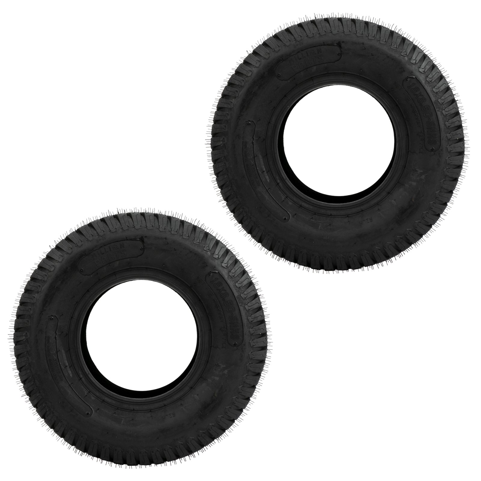 Two * 18x8.50-8 18x8.50-8 Garden Lawn Mower Turf Tires 4PR P332 PSI:22