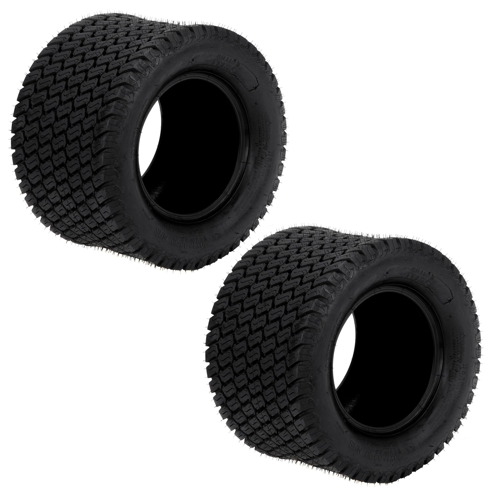 2PK * 20x12-10 Lawn Mower Turf Tires 20x12.00-10 P332 4PR Garden Tires PSI:20