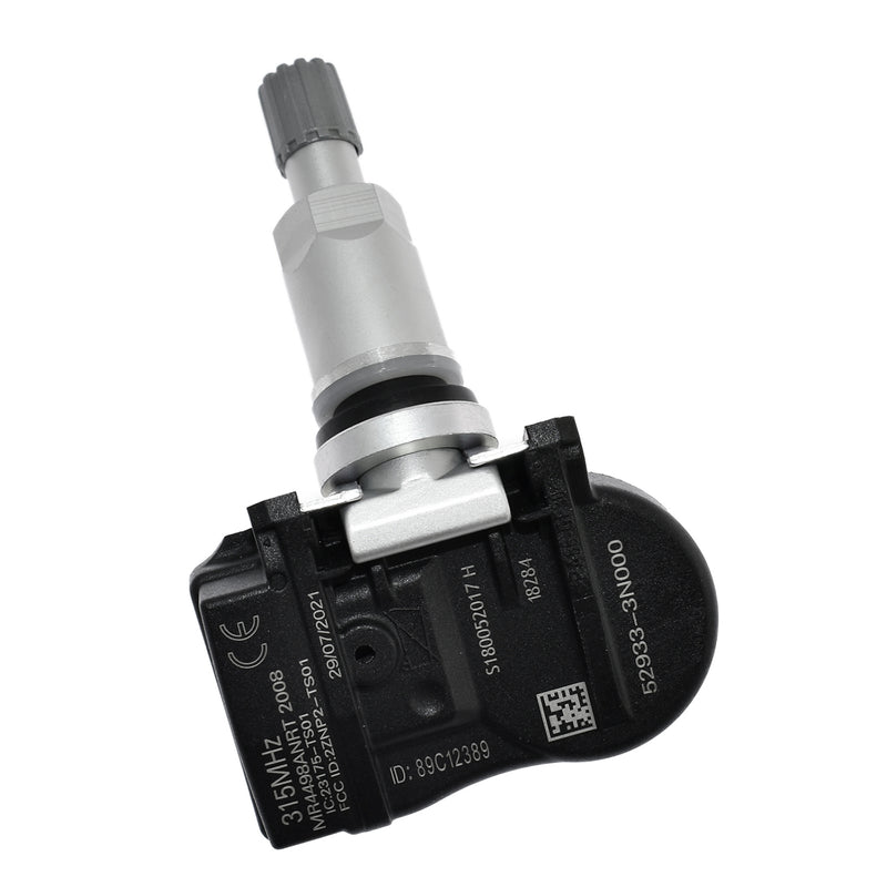 Compact PRO Series 315MHz TPMS Tire Pressure Sensor | Preprogrammed for Select 25+ Korean Brand Models Rubber Valve Stem 529332M550 529333N000