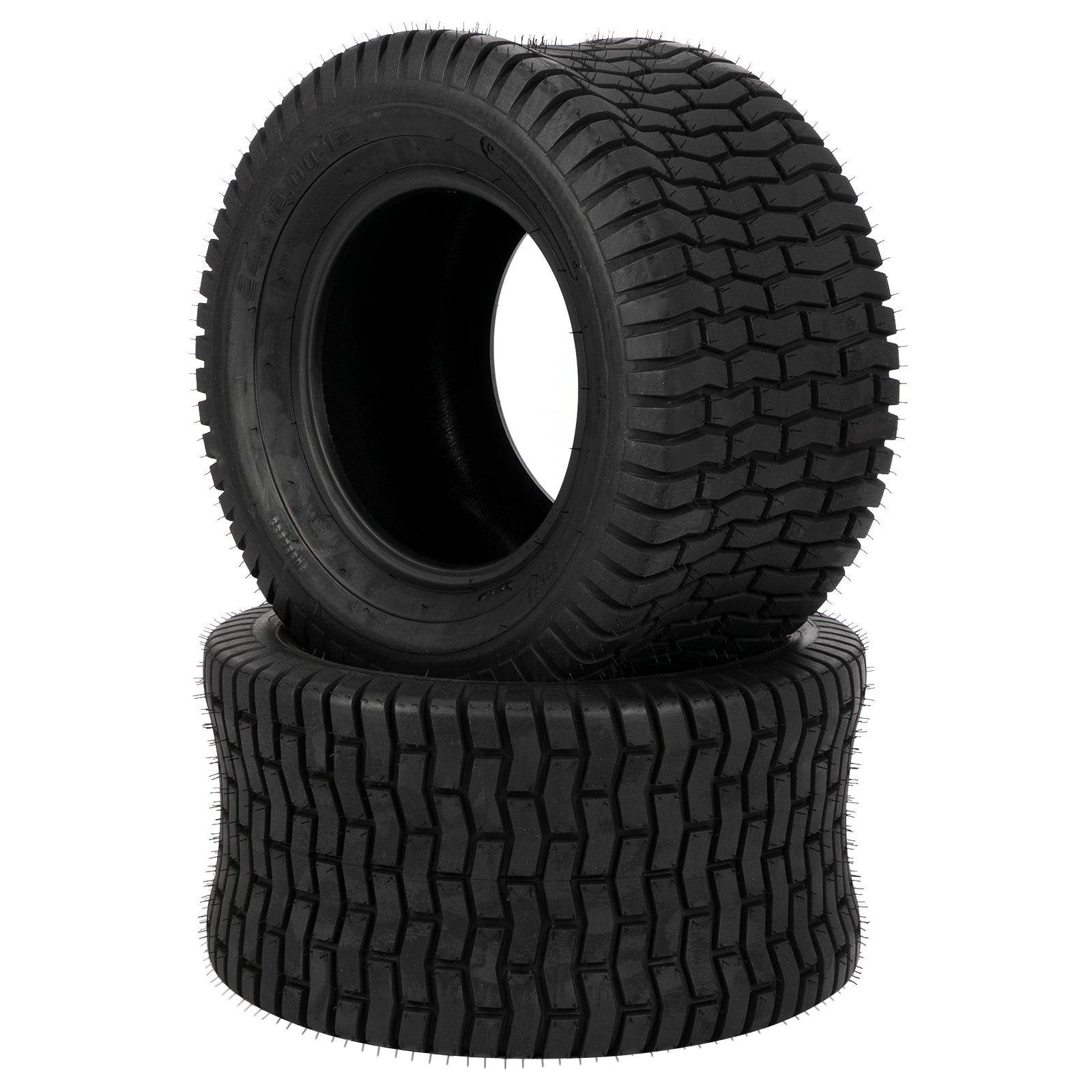 24 x12.00-12 6 Ply HEAVY DUTY Turf Master Lawn Mower Tires