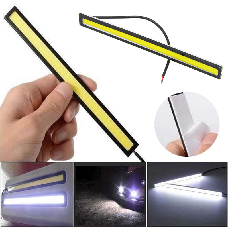 12V LED Light Bar DRL Daytime Running Light Fog Light COB Car Light Driving White