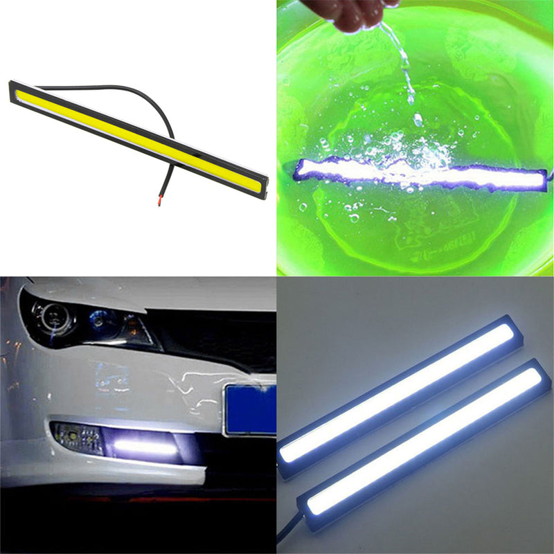 12V LED Light Bar DRL Daytime Running Light Fog Light COB Car Light Driving White