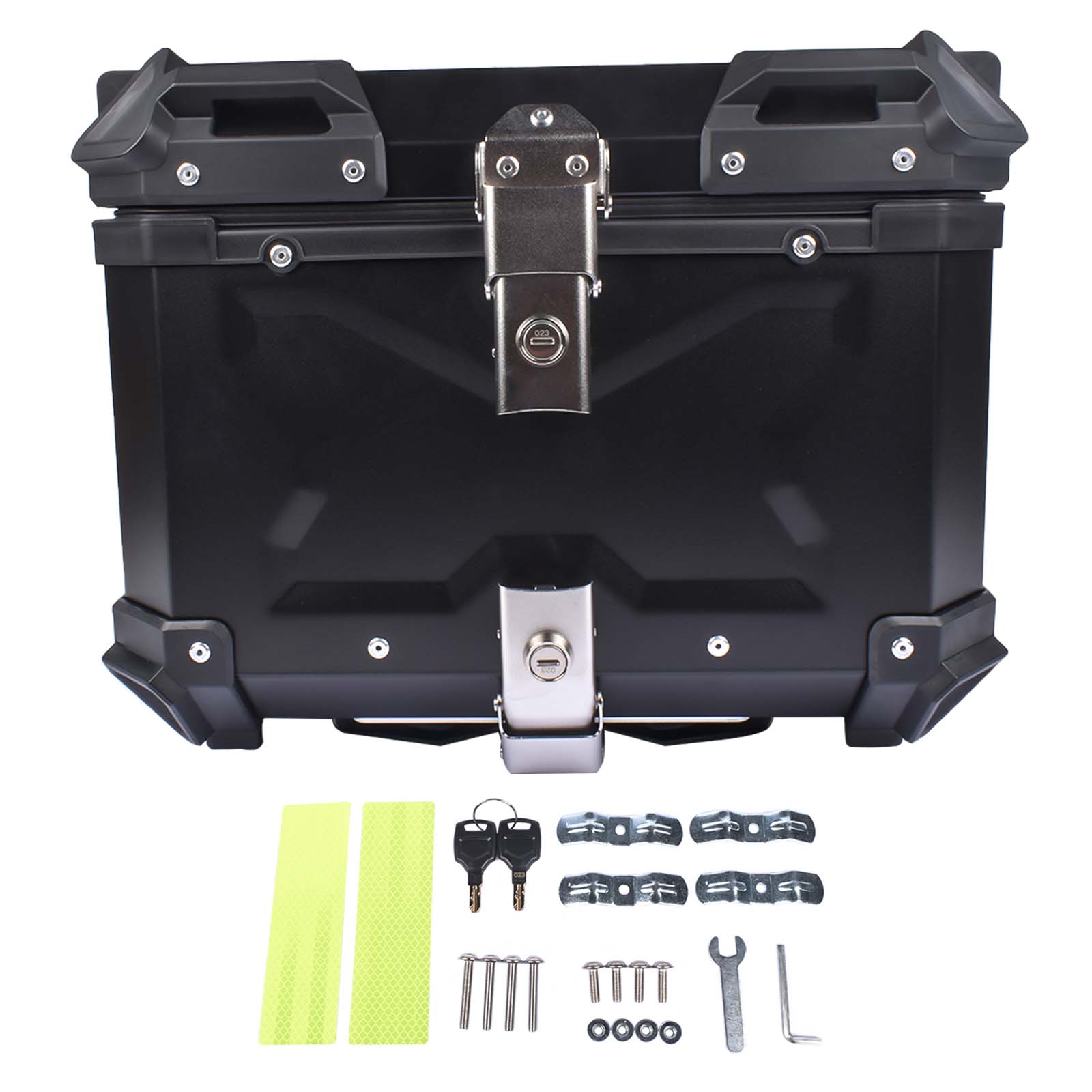 45L Balck Waterproof Motorcycle Luggage Tail Box, Trunk Storage, Scooter Top Case