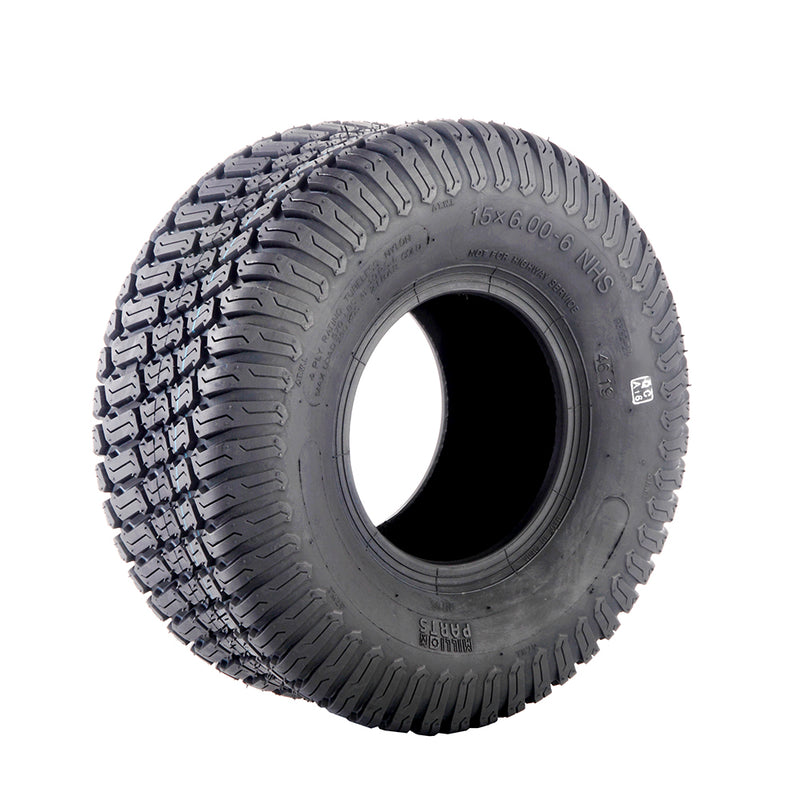 Two tires tubeless 15x6.00-6 lawn tires 4 ply lawn mower tractor