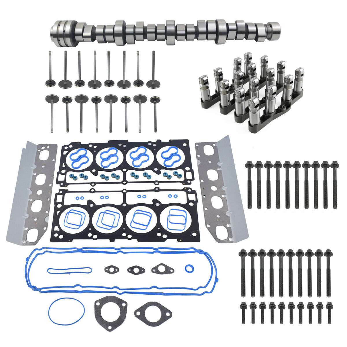 Camshaft MDS Lifters Valves Kit Fits Dodge Ram 1500 Hemi 5.7L 2009-2016 Hemi OHV 53021726AE 53021726AD