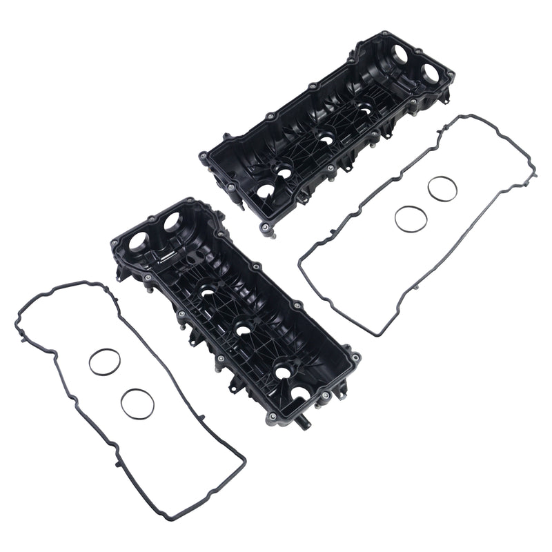 Pair Valve Covers w/ Gaskets For Dodge Ram Jeep Cherokee Chrysler 300 3.6L 11-19 5184069AN 5184068AN