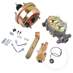 7" Single Zinc Power Brake Booster + 1" Bail Top Master Cylinder + Disc/Drum Proportioning Valve Kit