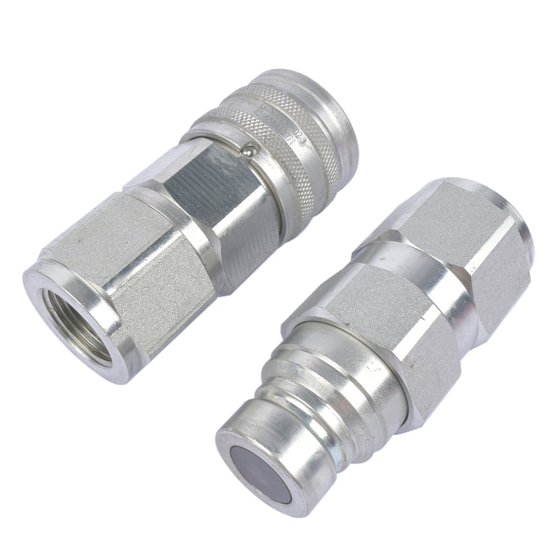 3/4'' NPT 5/8'' Body High Flow Hydraulics Flat Face Quick Connect Coupler Set