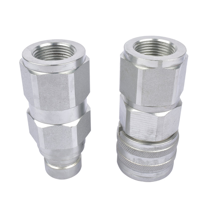 3/4'' NPT 5/8'' Body High Flow Hydraulics Flat Face Quick Connect Coupler Set