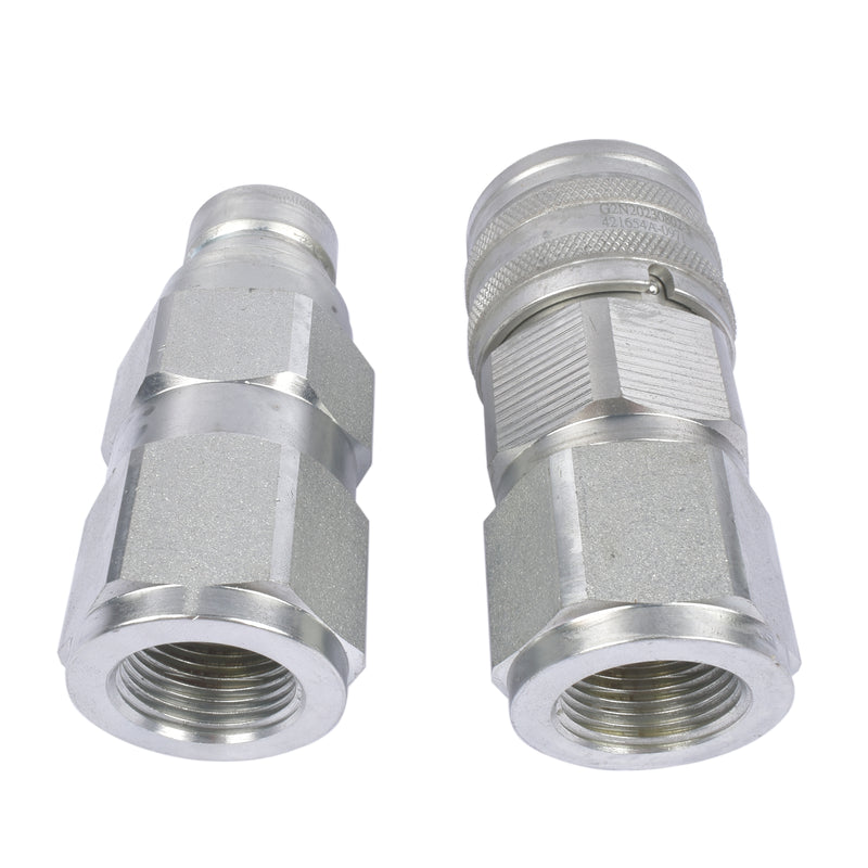 3/4'' NPT 5/8'' Body High Flow Hydraulics Flat Face Quick Connect Coupler Set