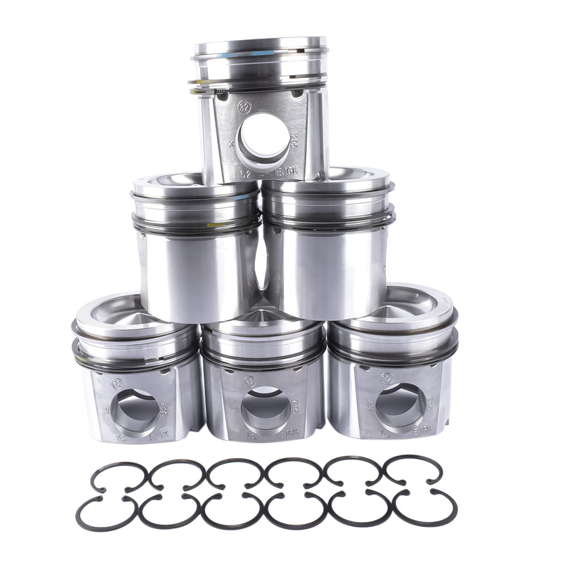 Pistons & Rings Kit For Dodge Ram 2500 3500 5.9L Cummins 24V 2004-2006 3966678 3970192 4089669