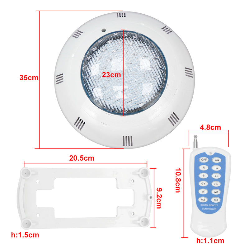 12V 45W RGB Pool Light Underwater LED Lights IP68 with Remote