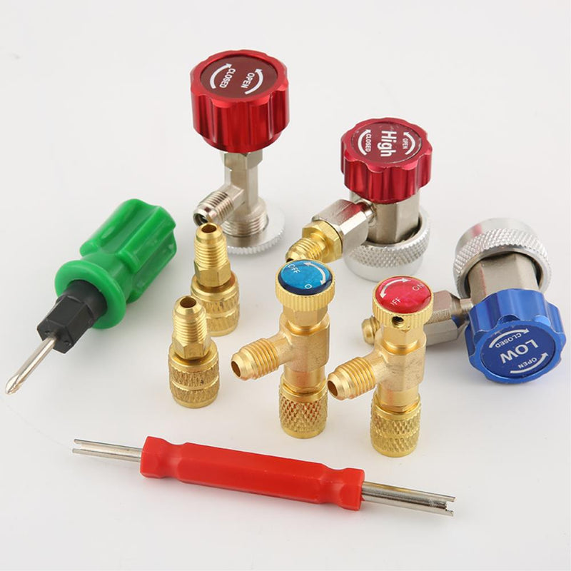 Pressure Manifold Gauge Hose Kit for R134A R22 R410 Refrigerant Car Air Conditioning  with Storage Box