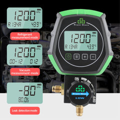 Electronic Fluoride Gauge Digital Display Manifold Tester Refrigerant Vacuum Pressure Gauge Air Conditioning Leak Detection