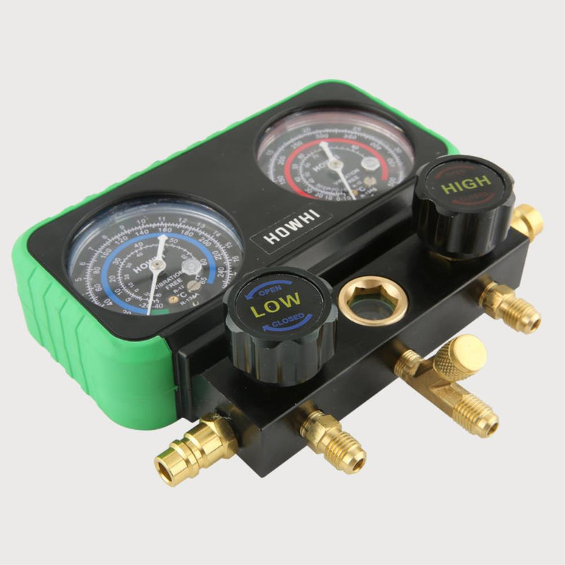 Pressure Manifold Gauge Hose Kit for R134A R22 R410 Refrigerant Car Air Conditioning  with Storage Box