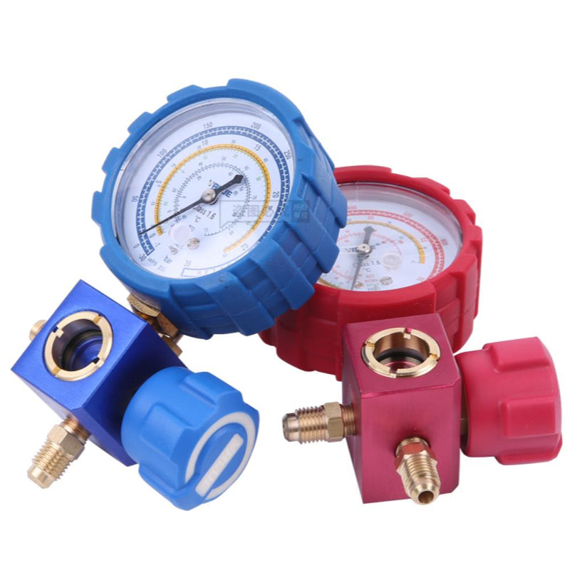 Refrigerant Pressure Gauge VMG-1 High and Low Pressure Single Meter Valve Refrigerant Fluoride Meter HVAC Tools