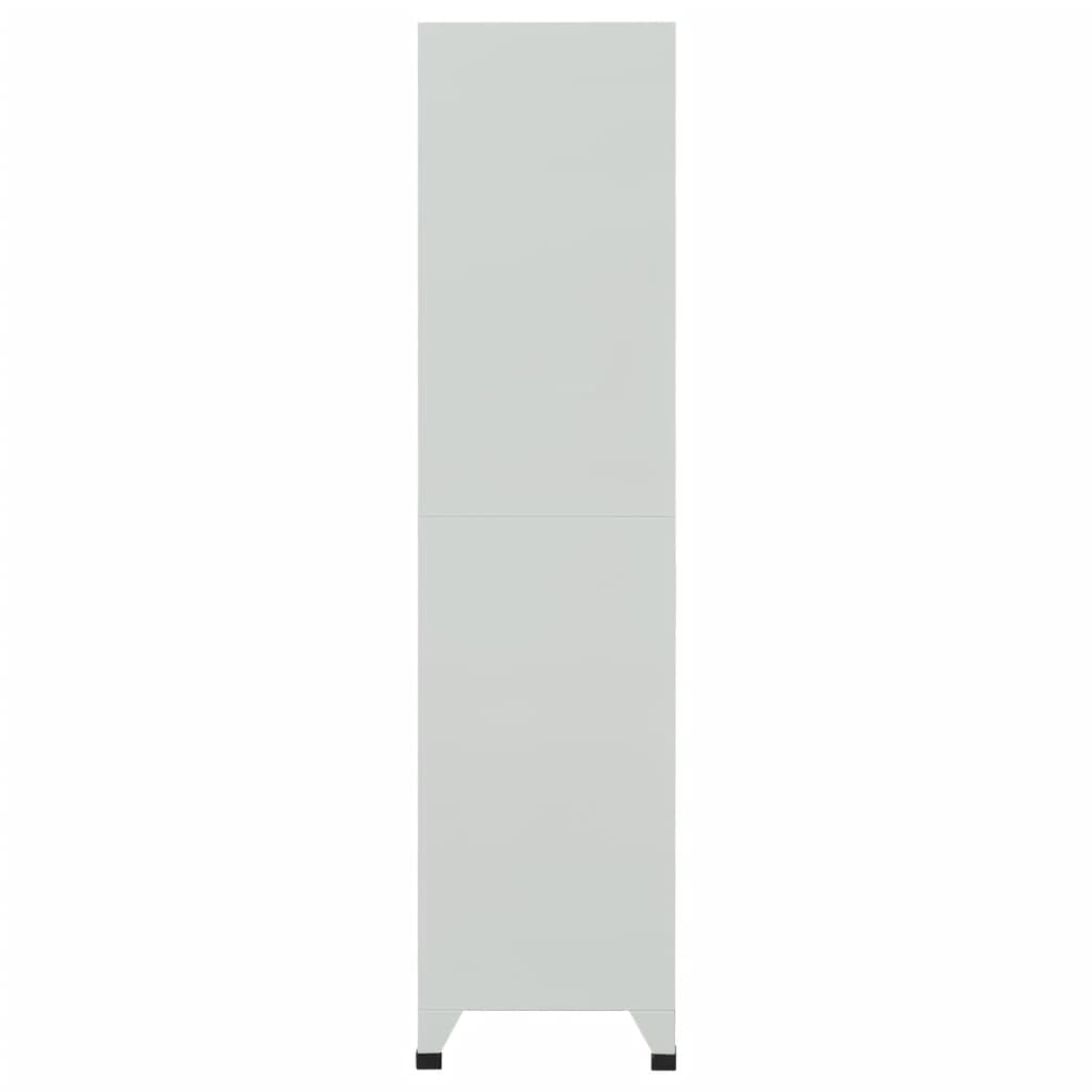 Steel Locker Cabinet with 6 Compartments 35.4x17.7x70.9 Gray