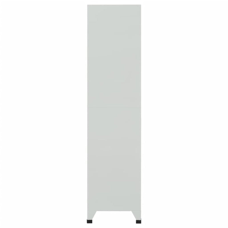 Steel Locker Cabinet with 6 Compartments 35.4x17.7x70.9 Gray