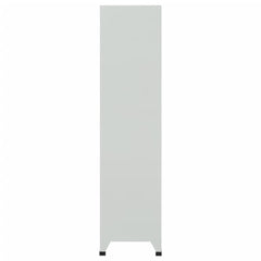 Steel Locker Cabinet with 6 Compartments 35.4x17.7x70.9 Gray