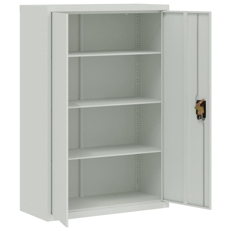 Steel Gray Office Cabinet 35.4x15.7x55.1 inches