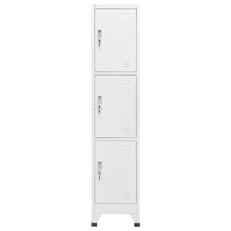 Storage Locker Cabinet with 3 Compartments 15x17.7x70.9