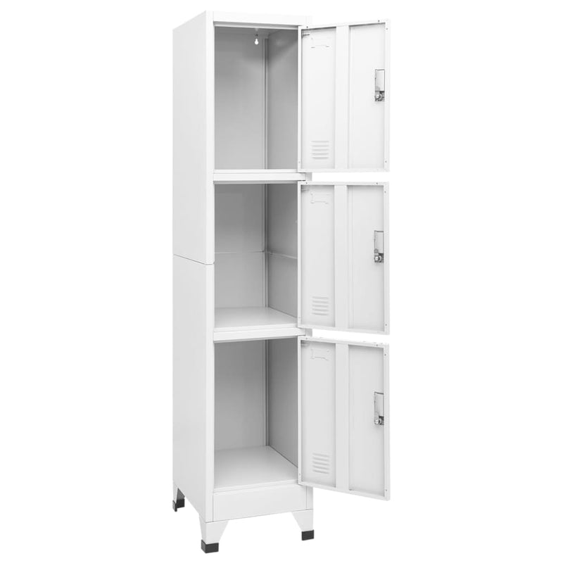 Storage Locker Cabinet with 3 Compartments 15x17.7x70.9