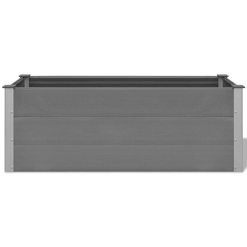 Gray WPC Raised Bed 59.1 x 19.7 x 21.3 Inches