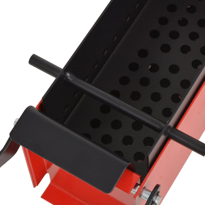 Paper Log Briquette Maker – 13.4"x5.5" Black & Red Steel