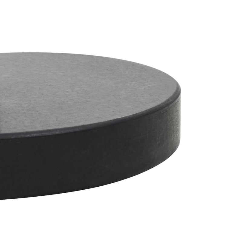 Round Black Granite Parasol Base 62.8 lb