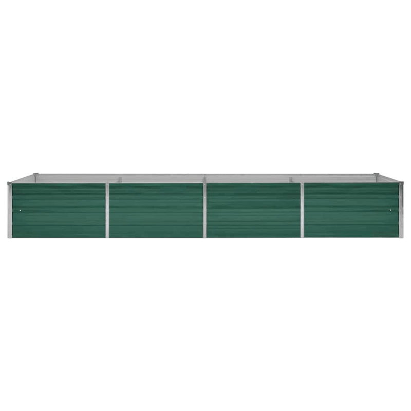 Green Galvanized Steel Raised Garden Bed 126 x 31.5 x 17.7 Inches