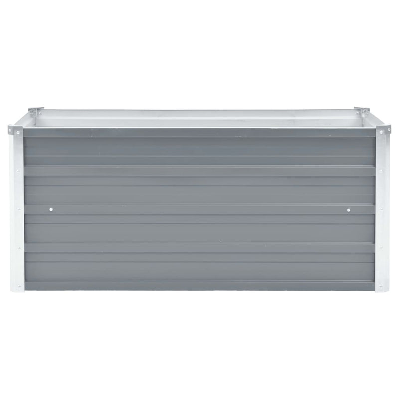 Gray Galvanized Steel Raised Garden Bed 39.4x15.7x17.7