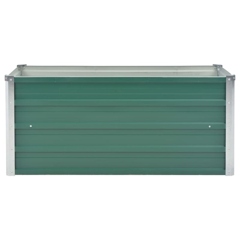 Green Galvanized Steel Garden Raised Bed 39.4 x 15.7 x 17.7 Inches