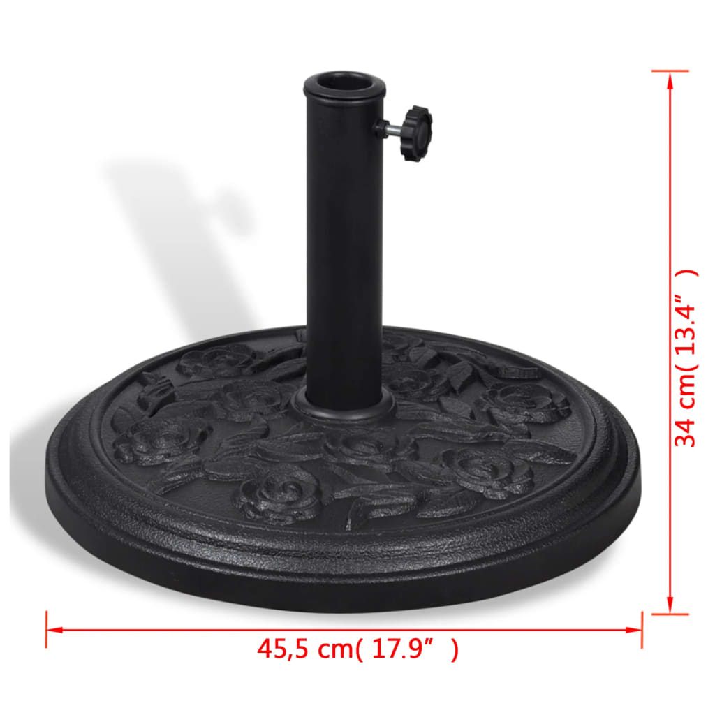 Durable Resin Round Parasol Base Ideal for Securely Holding Garden Umbrellas