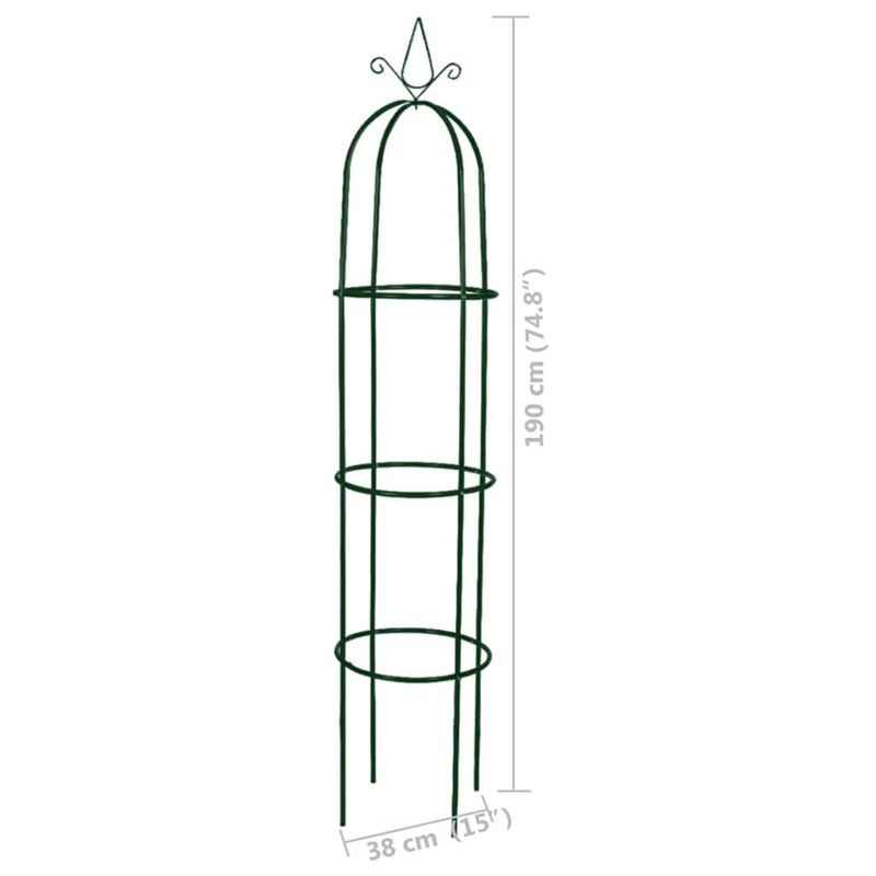 Garden Arch Tower 2 Pcs Ideal for Climbing Plants and Garden Decoration