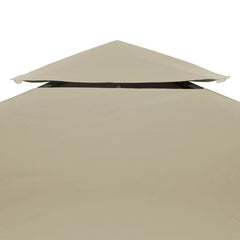 Beige Gazebo Canopy Replacement Cover 1 oz/ft² 9.8x9.8 ft Weather-Resistant