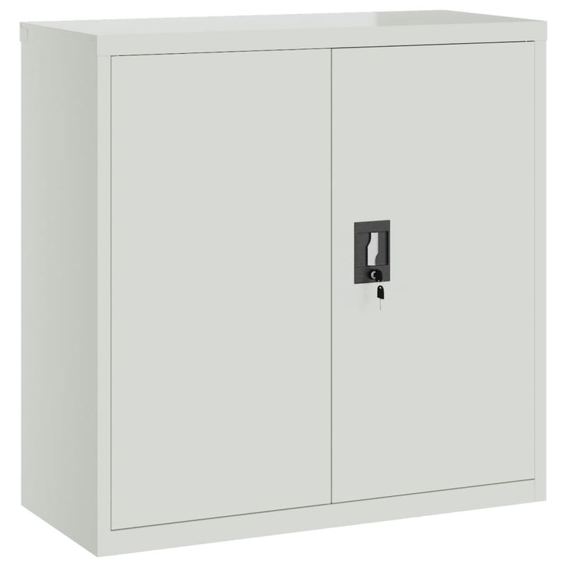 Office Cabinet with 2 Doors Gray 35.4 Steel