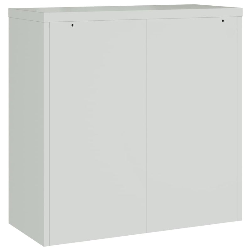 Office Cabinet with 2 Doors Gray 35.4 Steel