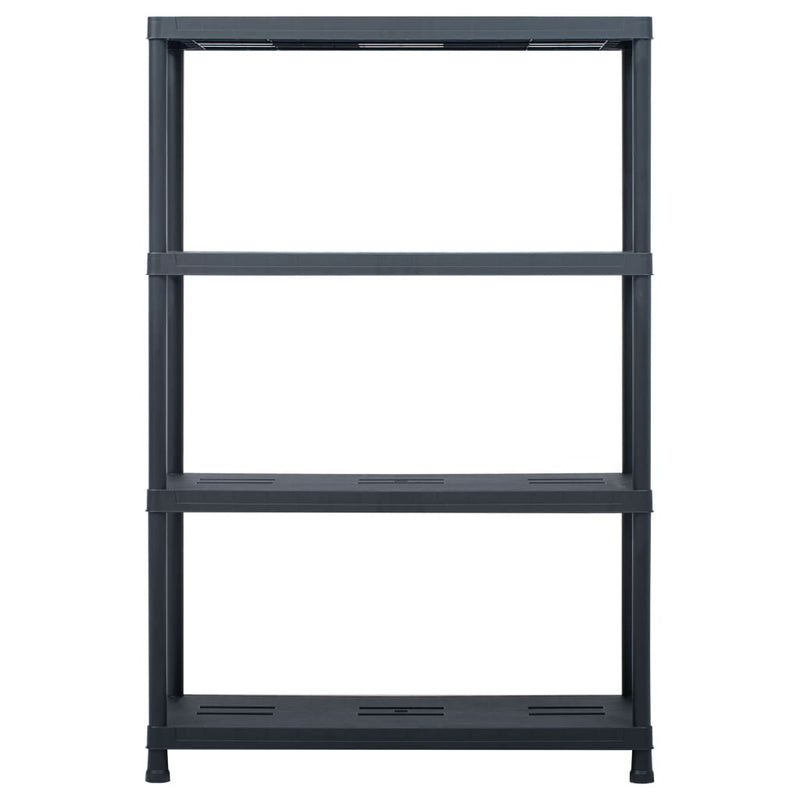 Storage Shelf Rack Black 485 lb 35.4x15.7x54.3 Plastic