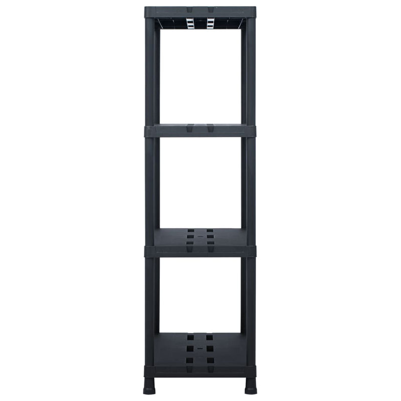 Storage Shelf Rack Black 485 lb 35.4x15.7x54.3 Plastic