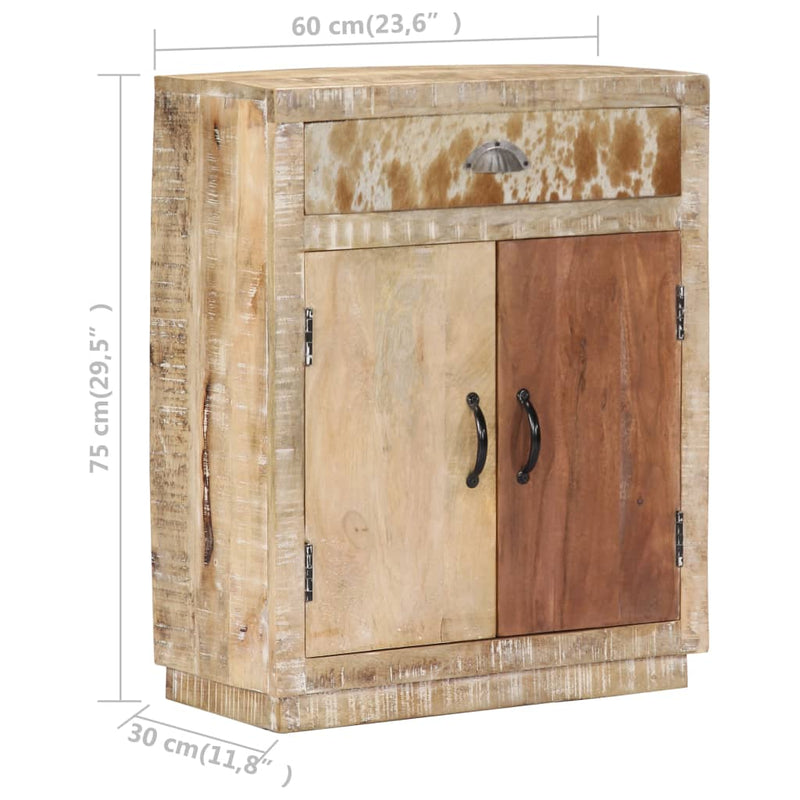 Solid Mango Wood Sideboard 23.6x11.8x29.5