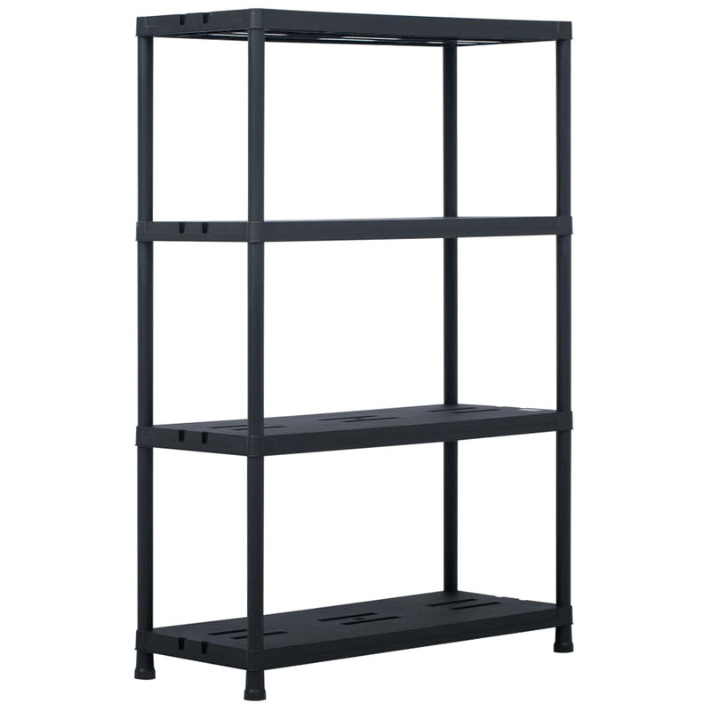 Storage Shelf Racks 2 pcs Black Capacity 485 lb 35.4x15.7x54.3