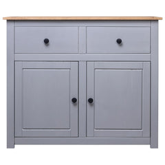 36.6x15.7x31.5 Gray Sideboard Solid Pinewood Panama Range