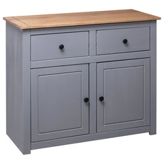 36.6x15.7x31.5 Gray Sideboard Solid Pinewood Panama Range